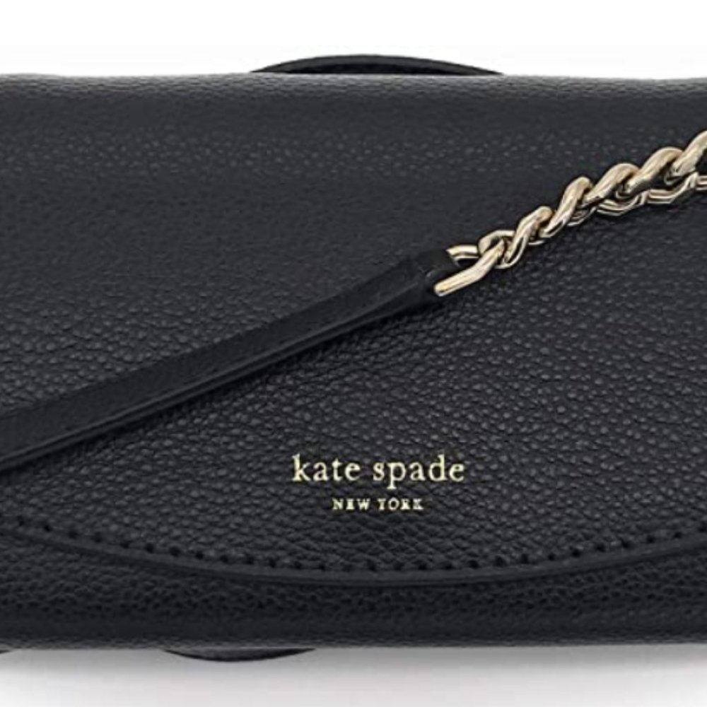 Kate Spade Eva Wallet On A Chain Black NWT
